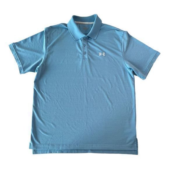 Under Armour Other - Under armour light blue stripped polo size M